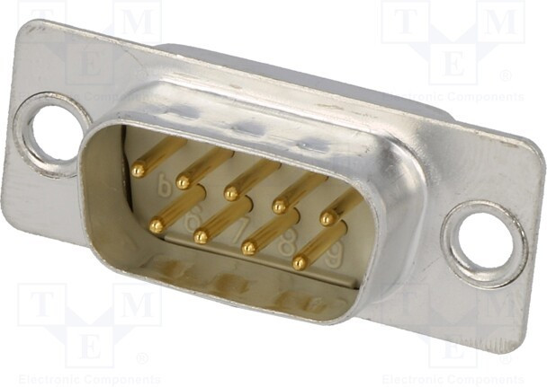 09670095615, Conn D-Subminiature PIN 9 POS Solder Cup ST Panel Mount 9 Terminal 1 Port