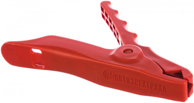 00000046, зажим Крокодил Т-21 красный 00000046, зажим Крокодил Т-21 красный