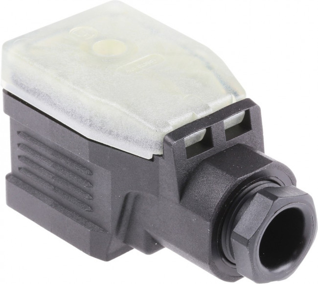 933029100 GDME 2011 black, GDME 2P+E DIN 43650 A, Female Solenoid Valve Connector, 400 V ac Voltage 933029100 GDME 2011 black, GDME 2P+E DIN 43650 A, Female Solenoid Valve Connector, 400 V ac Voltage