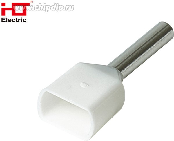 084-04-55, Наконечник штыревой втулочный изолированный (двойной) Ншви(2) 0508 белый (уп./100 шт) HLT 084-04-55, Наконечник штыревой втулочный изолированный (двойной) Ншви(2) 0508 белый (уп./100 шт) HLT