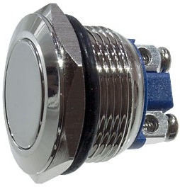 L-KLS7-PBS-014D, кнопка металл OFF-(ON) 250В 2А D=22мм винтовые клеммы