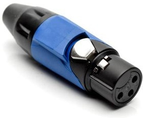 AX3FB6M-AU, XLR Connectors 3P SOCKET F PLUG BLKGLD W BLU MRK SLV AX3FB6M-AU, XLR Connectors 3P SOCKET F PLUG BLKGLD W BLU MRK SLV