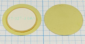 Пьезоэлектрическая диафрагма на бронзовой основе 32x0.4мм, частота 3кГц; пб 32x0,40\\D\ 3,0\2C\FT-32