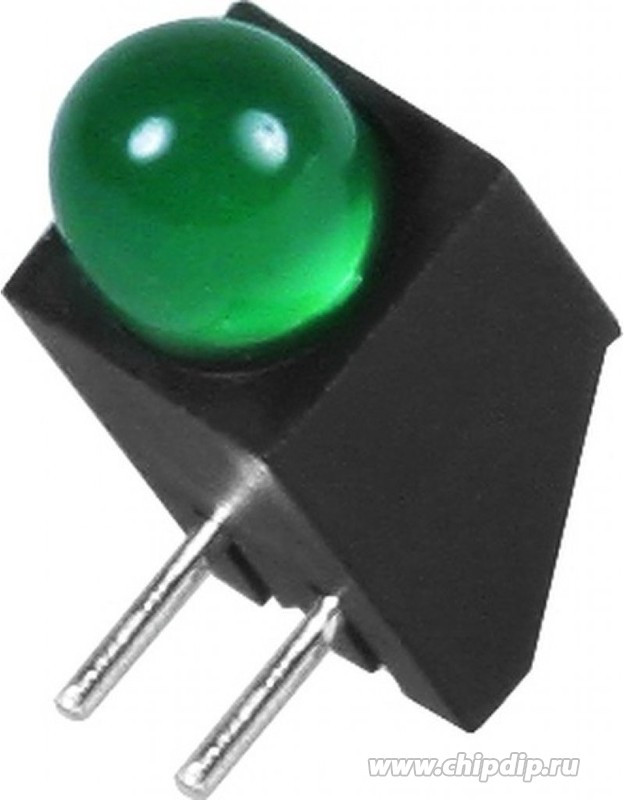 L-1503CB/1GD, Светодиод в корпусе зеленый 60° d=5мм 20мКд 568нМ