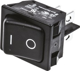 1634201-3, DPST, On-Off Rocker Switch Panel Mount