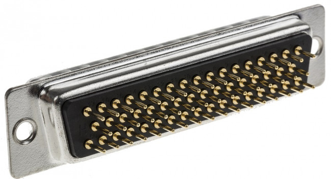 50 Way Through Hole D-sub Connector Plug, 2.77mm Pitch