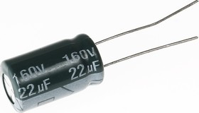 ECAP (К50-35), 22 мкФ, 160 В, 105°C, Конденсатор электролитический алюминиевый