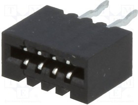 DS1020-04-04BVT1, Разъем: FFC (FPC), прямой, PIN: 4, NON-ZIF, THT, луженые, 20мОм, 1мм