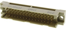 364921 / 364921-E, PRESS 48 Way 2.54mm Pitch, Type R/2 Class C2, 3 Row, Straight DIN 41612 Connector, Plug
