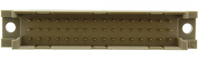 364921 / 364921-E, PRESS 48 Way 2.54mm Pitch, Type R/2 Class C2, 3 Row, Straight DIN 41612 Connector, Plug