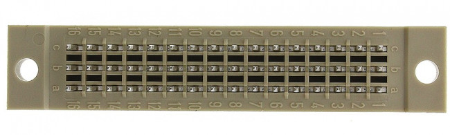 364921 / 364921-E, PRESS 48 Way 2.54mm Pitch, Type R/2 Class C2, 3 Row, Straight DIN 41612 Connector, Plug
