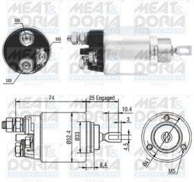 46144, Реле втягивающее Fiat Ducato (250) MJet Peugeot Boxer 3.0 HDi