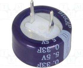 BCEC-5.5V-0.33F, Конденсатор электролитический, ионистор, суперконденсатор, THT
