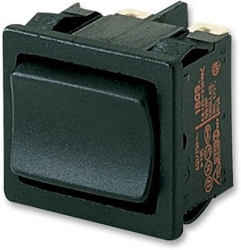 1809.1102-00, Клавишный переключатель, Вкл.-Выкл.-Вкл., DPDT, Без Подсветки, Панель, Черный, 1800 1809.1102-00, Клавишный переключатель, Вкл.-Выкл.-Вкл., DPDT, Без Подсветки, Панель, Черный, 1800