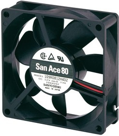 109R0824H4021, Осевой Вентилятор, 24 В, Square, 80 мм, 25 мм, Шарикоподшипник, 36.4 фут³/мин