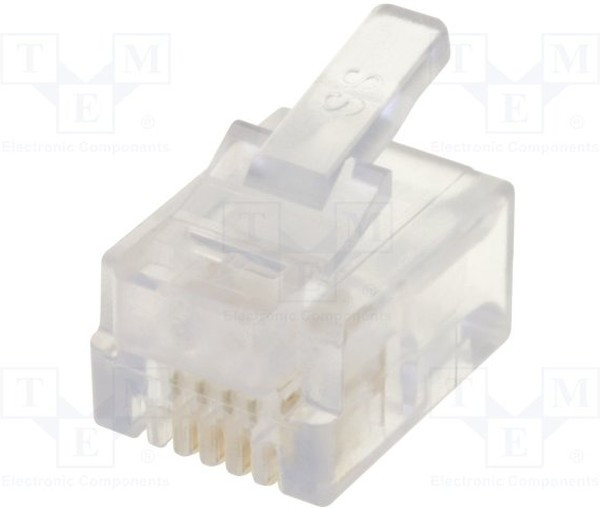 940-SP-3046, Вилка, RJ11, PIN: 4, Конф: 6p4c, на провод, IDC, обжим