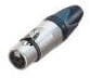 NC6FXX, XLR Connectors 6P FEM NICKEL HOUSE SILVER CONTACTS