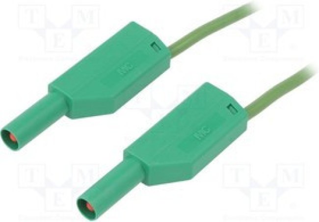 SLK410-E/N/S-10025, Измерительный провод, 19А, с осевым гнездом 4мм, Uном: 1кВ, Дл: 1м