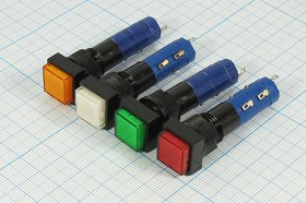 Включатель кнопочный без фиксации (SPST), OFF-(ON) с белой подсветкой, 220В/1А, IL2Вбел; №9437 W ПКн\250\ 1,0\(SPST)\d12\ чер\ILбелСд2В\\8C\