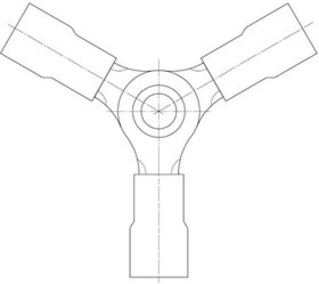 19204-0014, Terminals 3-WAY INSULKRIMP (B- INSULKRIMP (B-2YCX)
