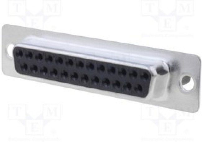 DB25-SR, Разъем D-Sub; PIN: 25; вилка; "мама"; на провод; Версия: без контактов
