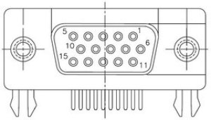 17EBH-015S-AM010, D-Sub High Density Connectors D-SUB HD R/A 17EBH-015S-AM010, D-Sub High Density Connectors D-SUB HD R/A