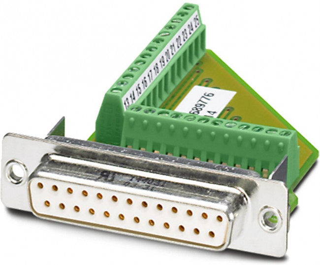 1689776, VS-25-BU-DSUB/25-MPT-0.5 25 Way Panel Mount D-sub Connector Socket