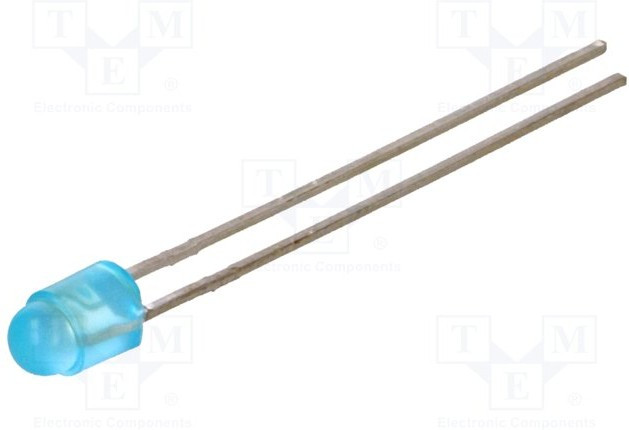 LTL17KCBH5D, LED; 3mm; blue; 180?880mcd; 50°; Front: convex; 2.7?3.6V