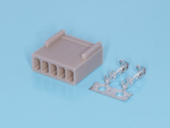 HU-5, Разъем питания 5 контактов, гнездо на кабель, шаг 2,54мм