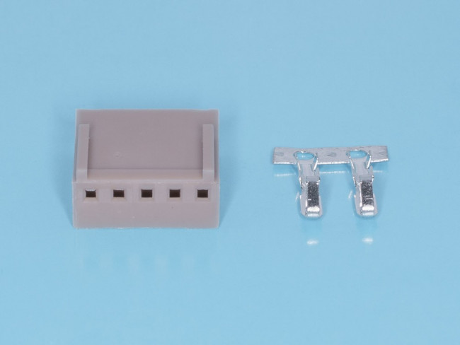 HU-5, Разъем питания 5 контактов, гнездо на кабель, шаг 2,54мм