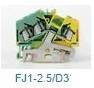 FJ1-2.5/D3, 280-687 Клемма с заземлением 2,5 кв мм 3-к