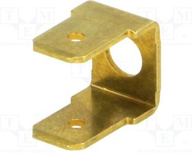 BM01014, Наконечник: плоский, 6,3мм, 0,8мм, 2 х "папа", M4, винтами, латунь