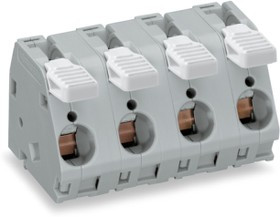 PCB terminal, 2 pole, pitch 15 mm, AWG 16-6, 76 A, cage clamp, gray, 2716-202 PCB terminal, 2 pole, pitch 15 mm, AWG 16-6, 76 A, cage clamp, gray, 2716-202