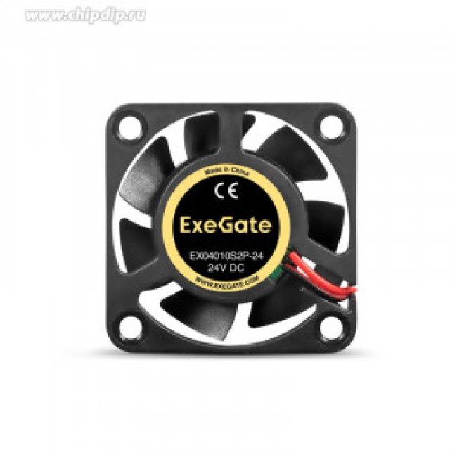 EX295201RUS, Вентилятор 24В DC ExeGate EX04010S2P-24 (40x40x10 мм, Sleeve bearing (подшипник скольжения), 2pin, 7500RPM, 35.5dBA) EX295201RUS, Вентилятор 24В DC ExeGate EX04010S2P-24 (40x40x10 мм, Sleeve bearing (подшипник скольжения), 2pin, 7500RPM, 35.5dBA)