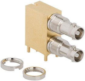 034-1131-12G, RF Connectors / Coaxial Connectors HD-BNC Dual Port Right Angle PCB Jack 034-1131-12G, RF Connectors / Coaxial Connectors HD-BNC Dual Port Right Angle PCB Jack