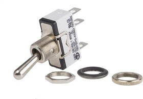 636H/2K, Toggle Switch, Panel Mount, On-On, SPST, Solder Lug Terminal, 250V ac