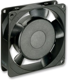 3610PS-23T-B30-A00, AC Axial Fan, серия 3610PS, 230V, Square, 92 мм, 25 мм, Качения, 34.5 фут³/мин