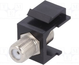 LOG-NK0018B, Соединитель, гнездо, F гнездо x2, 2x "мама", Keystone, прямой