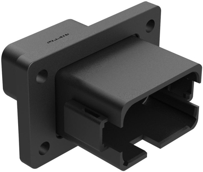 AT04-12PA-BL08, Conn Housing RCP 12 POS Crimp ST Flange Mount Black Box AT04-12PA-BL08, Conn Housing RCP 12 POS Crimp ST Flange Mount Black Box