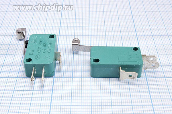 Переключатель концевой(путевой) 29x10 x16, 220В, 5А, ON-(ON), L26ролик, MSW-03B; Q-946 ZG ПКонц 29x10 x16\220\ 5\ON-(ON)\\ L26рол\MSW-03B\