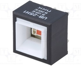 UB25SKW035C, Переключатель: кнопочный; Пол: 2; DPDT; 5A/125ВAC; ON-(ON)