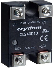 CL240D10, Solid State Relays - Industrial Mount PM IP00 SSR 280VAC/ 10A 3-32VDC ZC