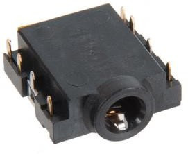 (12G14041106K) AUDIO JACK 6P ,P/L R/A DIP