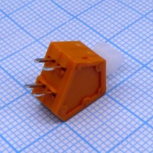 DG240-2.54-02P-15-00A(H), Пружинный клеммник на плату 2 контакта шаг 2.54мм оранжевый DG240-2.54-02P-15-00A(H), Пружинный клеммник на плату 2 контакта шаг 2.54мм оранжевый