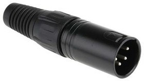457869, XLR Connector, Plug, Straight, Cable Mount, 4 Poles