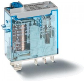 46.61.9.110.4000T, Миниатюрное промышленное электромеханическое реле; монтаж в розетку или наконечники Faston (4.8х0.5мм); 1СO 16A; контакты