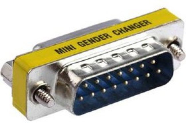828268, D-Sub Adapter, Silver, D-Sub 15-Pin Socket / D-Sub 15-Pin Plug