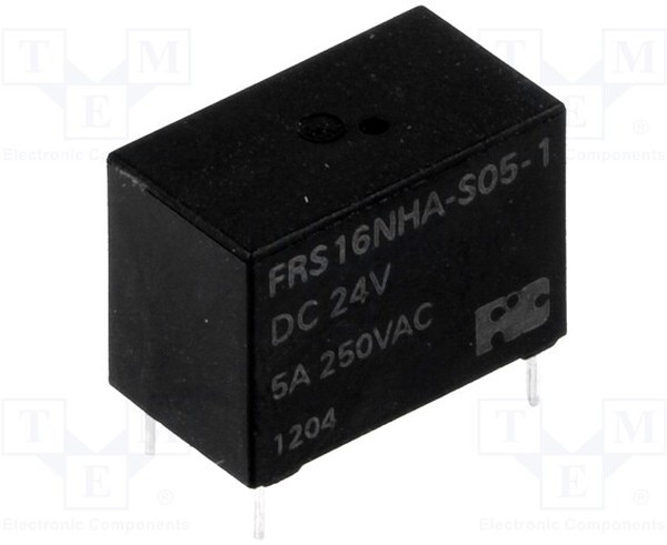 FRS16NHA-S51-24VDC, Реле: электромагнитное, SPST-NO, Uобмотки: 24ВDC, 5A/125ВAC, 5А FRS16NHA-S51-24VDC, Реле: электромагнитное, SPST-NO, Uобмотки: 24ВDC, 5A/125ВAC, 5А