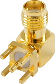 HYR-1141 (GSA-1141), Разъем SMA, гнездо угловое, на плату