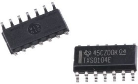 TXS0104ED, Voltage Level Translator 4-CH Bidirectional 14-Pin SOIC Tube